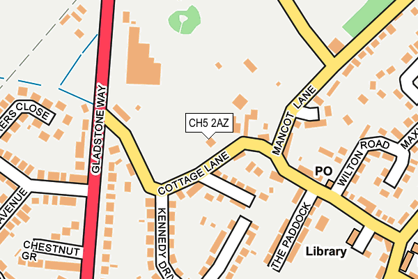 CH5 2AZ map - OS OpenMap – Local (Ordnance Survey)