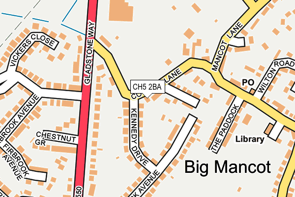 CH5 2BA map - OS OpenMap – Local (Ordnance Survey)