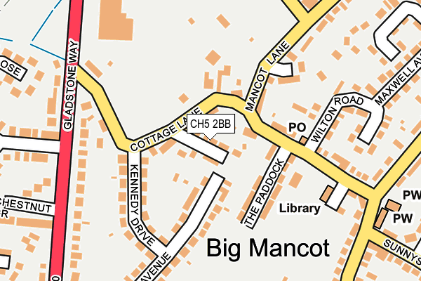 CH5 2BB map - OS OpenMap – Local (Ordnance Survey)