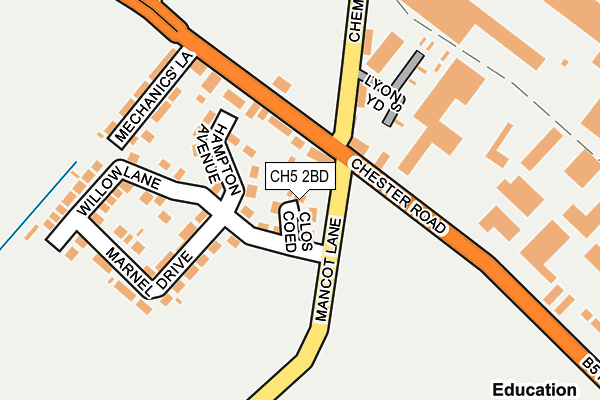 CH5 2BD map - OS OpenMap – Local (Ordnance Survey)