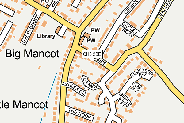 CH5 2BE map - OS OpenMap – Local (Ordnance Survey)