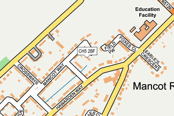 CH5 2BF map - OS OpenMap – Local (Ordnance Survey)