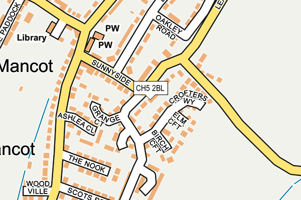 CH5 2BL map - OS OpenMap – Local (Ordnance Survey)