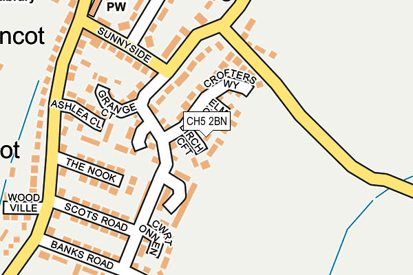 CH5 2BN map - OS OpenMap – Local (Ordnance Survey)