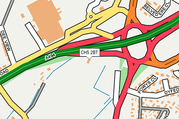 CH5 2BT map - OS OpenMap – Local (Ordnance Survey)