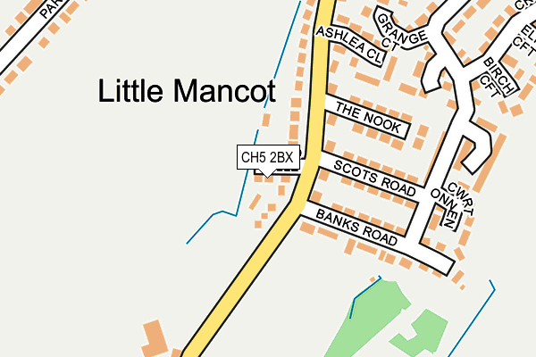 CH5 2BX map - OS OpenMap – Local (Ordnance Survey)