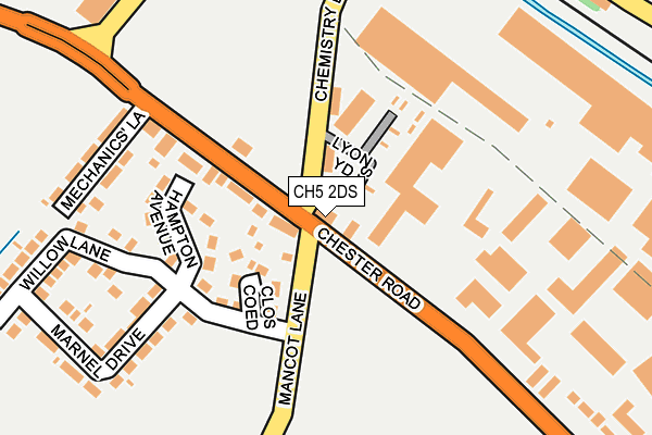 CH5 2DS map - OS OpenMap – Local (Ordnance Survey)