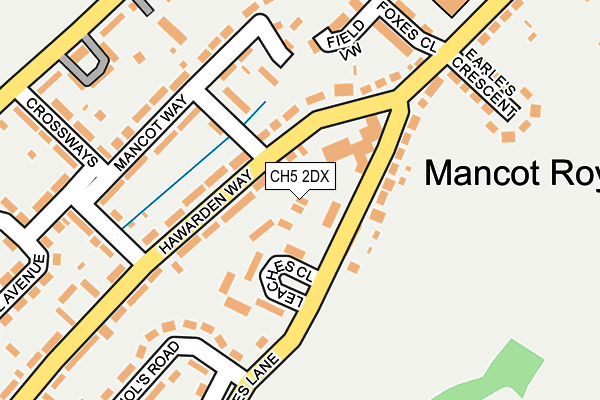 CH5 2DX map - OS OpenMap – Local (Ordnance Survey)