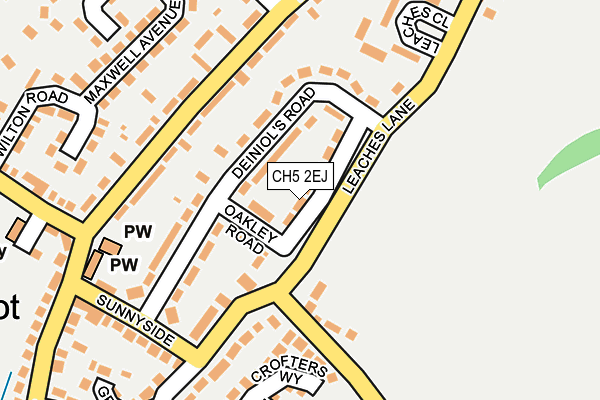 CH5 2EJ map - OS OpenMap – Local (Ordnance Survey)