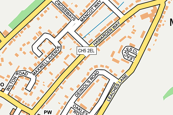 CH5 2EL map - OS OpenMap – Local (Ordnance Survey)