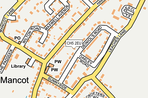 CH5 2EU map - OS OpenMap – Local (Ordnance Survey)