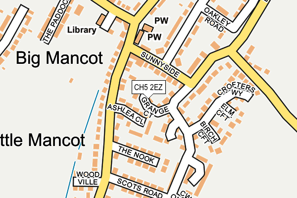 CH5 2EZ map - OS OpenMap – Local (Ordnance Survey)