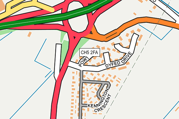 CH5 2FA map - OS OpenMap – Local (Ordnance Survey)