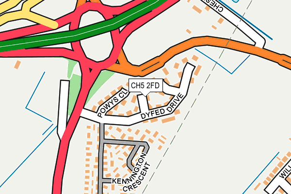 CH5 2FD map - OS OpenMap – Local (Ordnance Survey)