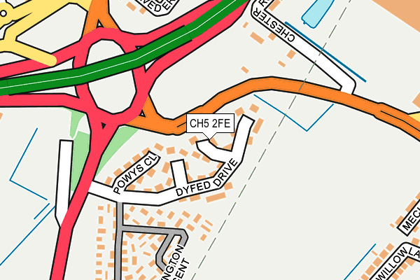 CH5 2FE map - OS OpenMap – Local (Ordnance Survey)