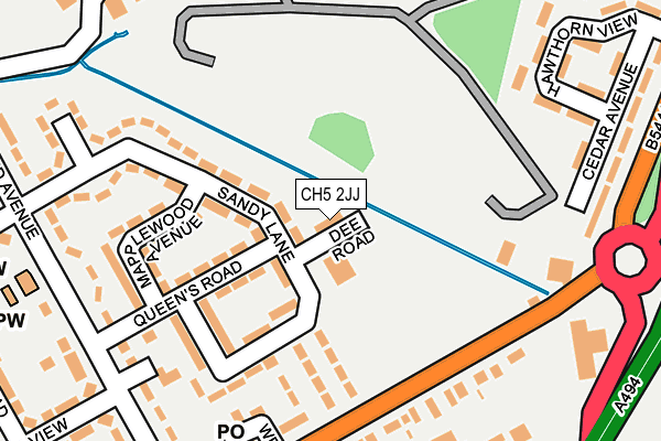 CH5 2JJ map - OS OpenMap – Local (Ordnance Survey)