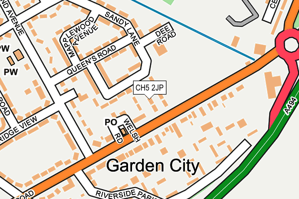 CH5 2JP map - OS OpenMap – Local (Ordnance Survey)