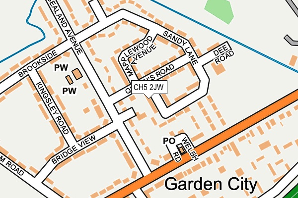 CH5 2JW map - OS OpenMap – Local (Ordnance Survey)