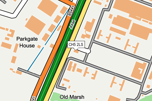 CH5 2LS map - OS OpenMap – Local (Ordnance Survey)