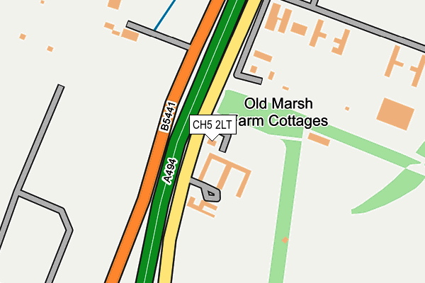 CH5 2LT map - OS OpenMap – Local (Ordnance Survey)