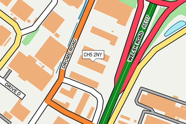 CH5 2NY map - OS OpenMap – Local (Ordnance Survey)