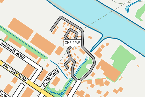 CH5 2PW map - OS OpenMap – Local (Ordnance Survey)