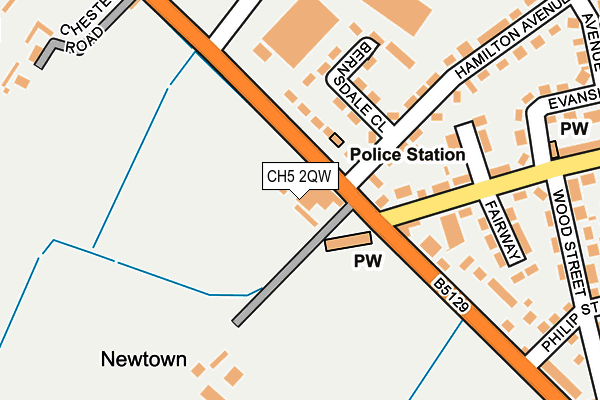 CH5 2QW map - OS OpenMap – Local (Ordnance Survey)