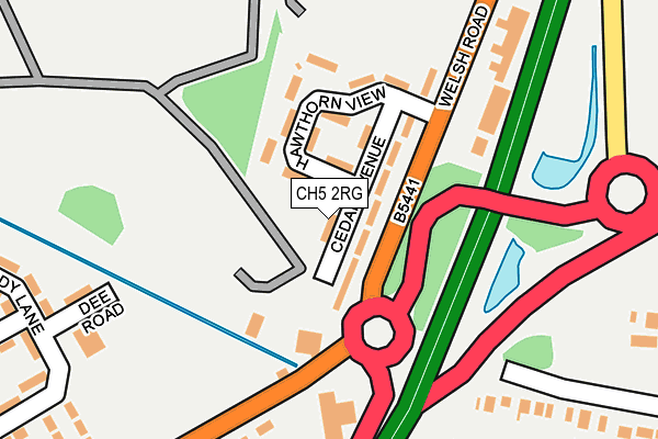 CH5 2RG map - OS OpenMap – Local (Ordnance Survey)