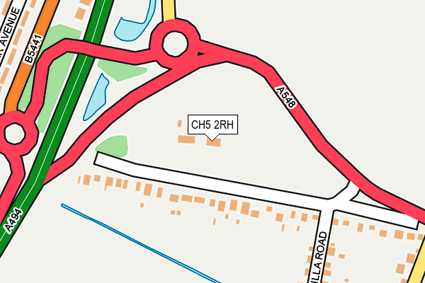 CH5 2RH map - OS OpenMap – Local (Ordnance Survey)