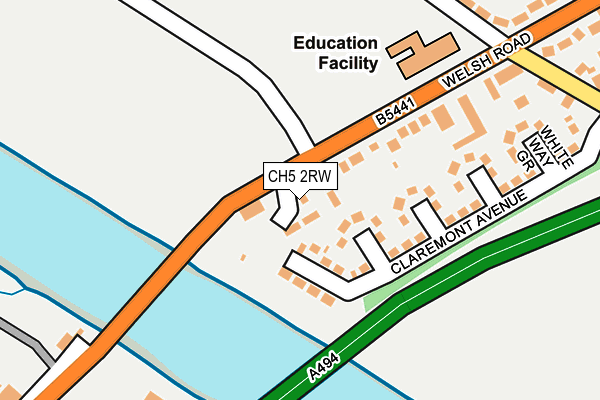 CH5 2RW map - OS OpenMap – Local (Ordnance Survey)