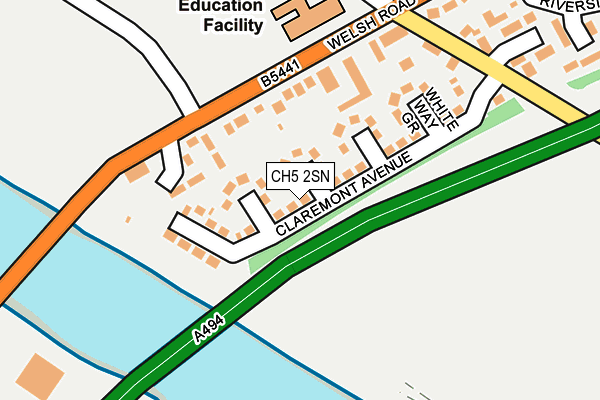 CH5 2SN map - OS OpenMap – Local (Ordnance Survey)