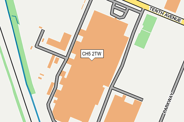 CH5 2TW map - OS OpenMap – Local (Ordnance Survey)