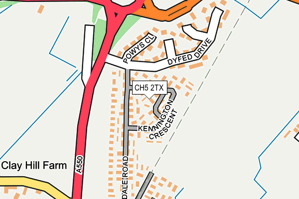 CH5 2TX map - OS OpenMap – Local (Ordnance Survey)