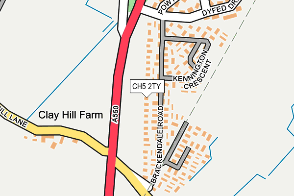 CH5 2TY map - OS OpenMap – Local (Ordnance Survey)