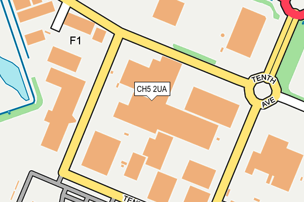 CH5 2UA map - OS OpenMap – Local (Ordnance Survey)