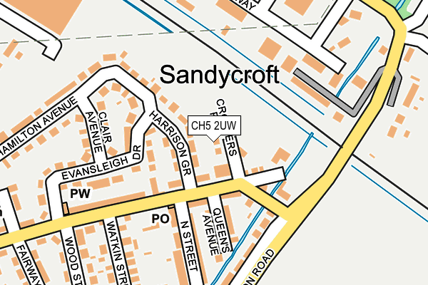 CH5 2UW map - OS OpenMap – Local (Ordnance Survey)