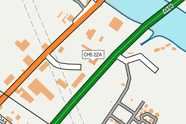 CH5 2ZA map - OS OpenMap – Local (Ordnance Survey)