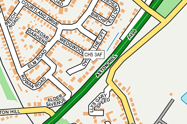 CH5 3AF map - OS OpenMap – Local (Ordnance Survey)