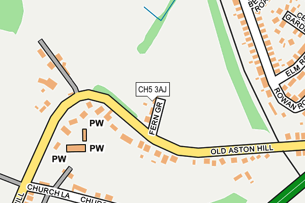CH5 3AJ map - OS OpenMap – Local (Ordnance Survey)