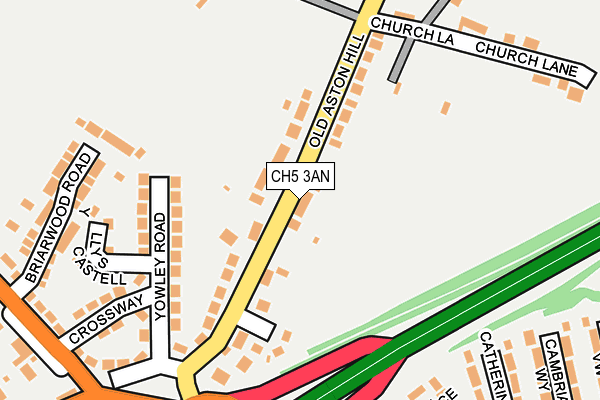 CH5 3AN map - OS OpenMap – Local (Ordnance Survey)