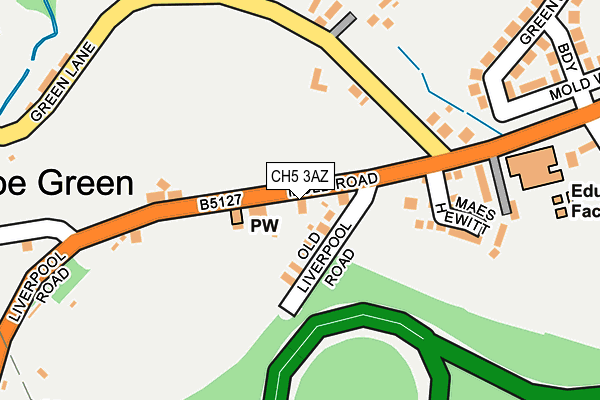 CH5 3AZ map - OS OpenMap – Local (Ordnance Survey)