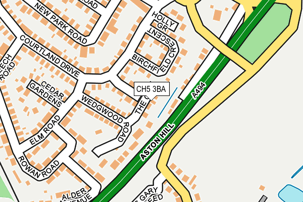 CH5 3BA map - OS OpenMap – Local (Ordnance Survey)