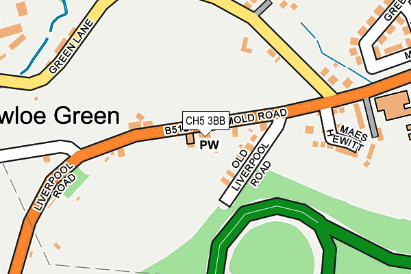 CH5 3BB map - OS OpenMap – Local (Ordnance Survey)