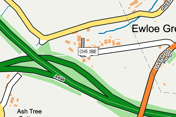 CH5 3BE map - OS OpenMap – Local (Ordnance Survey)