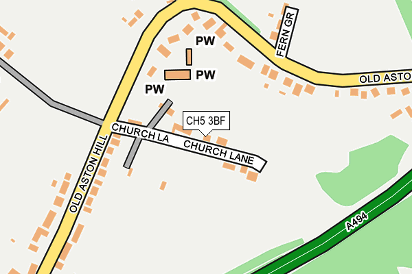 CH5 3BF map - OS OpenMap – Local (Ordnance Survey)