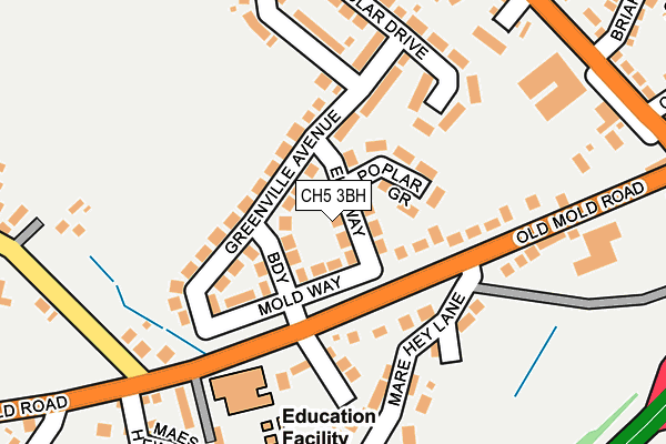 CH5 3BH map - OS OpenMap – Local (Ordnance Survey)