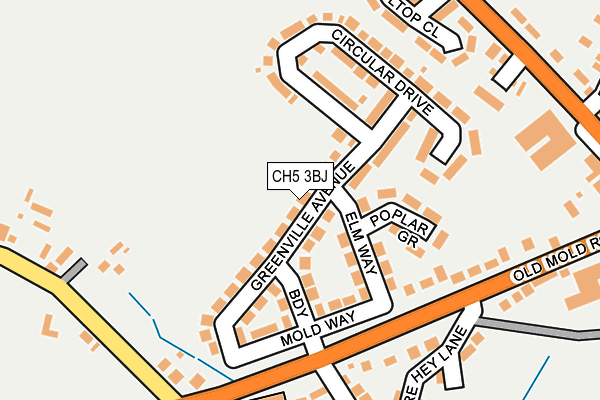 CH5 3BJ map - OS OpenMap – Local (Ordnance Survey)