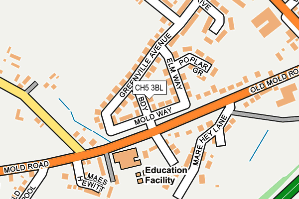 CH5 3BL map - OS OpenMap – Local (Ordnance Survey)