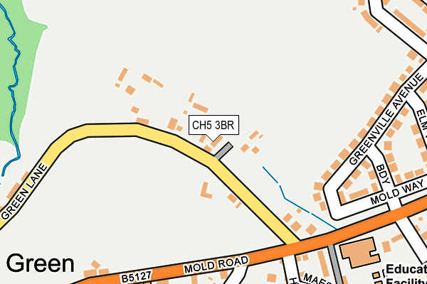 CH5 3BR map - OS OpenMap – Local (Ordnance Survey)