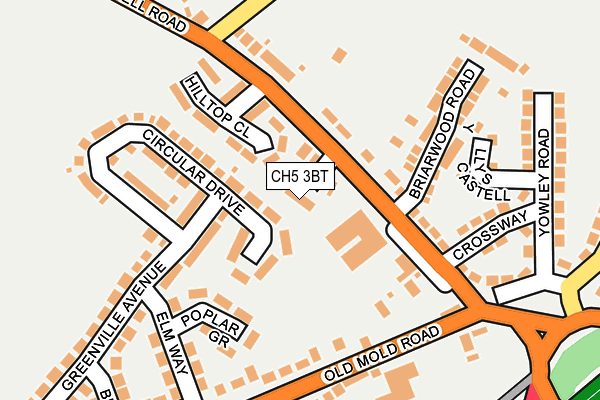 CH5 3BT map - OS OpenMap – Local (Ordnance Survey)